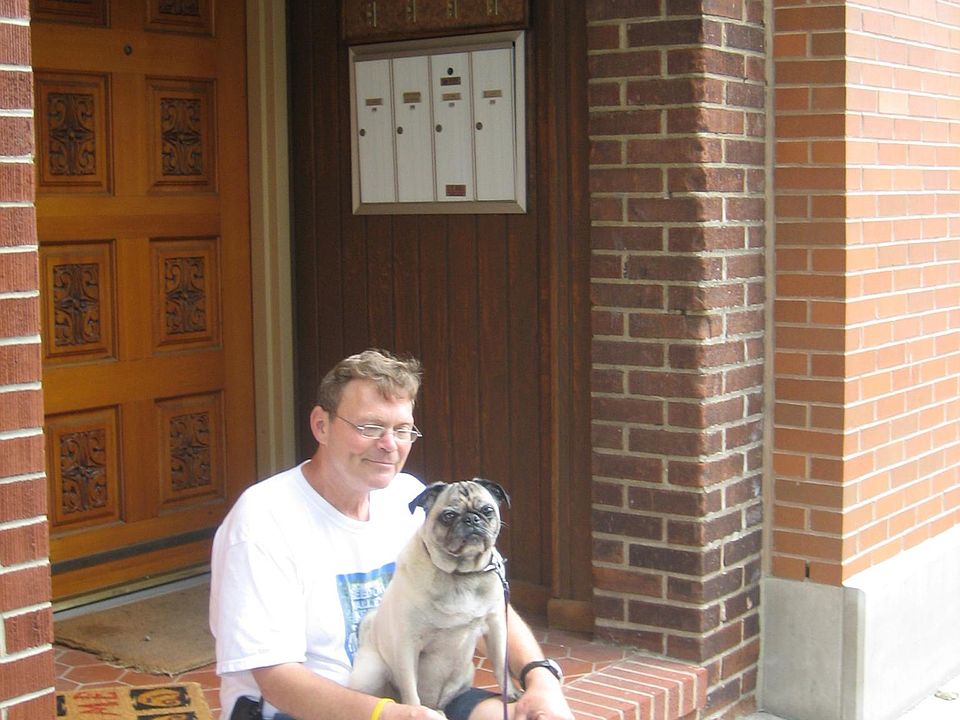 Front Entrance on Bainbridge features camera-speaker intercom & part time watch dog.