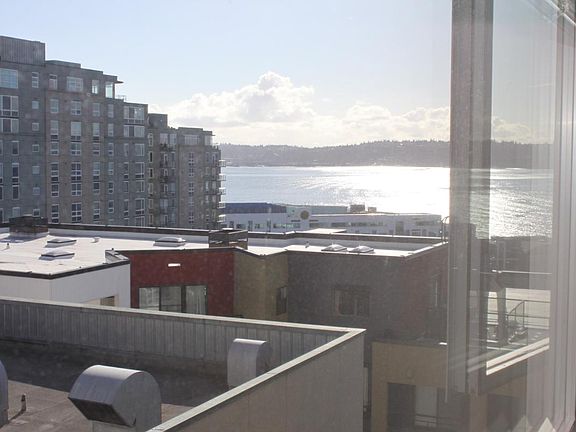 View of Puget Sound from window