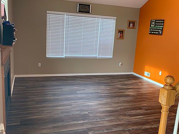 Luxury vinyl tile thru main