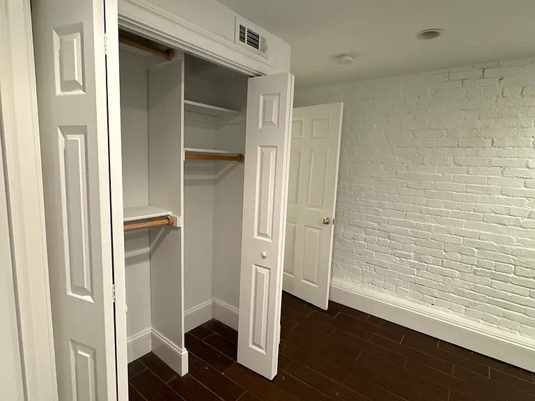 View of open closet.