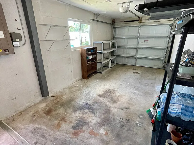 Plenty of storage in garage and can park car inside