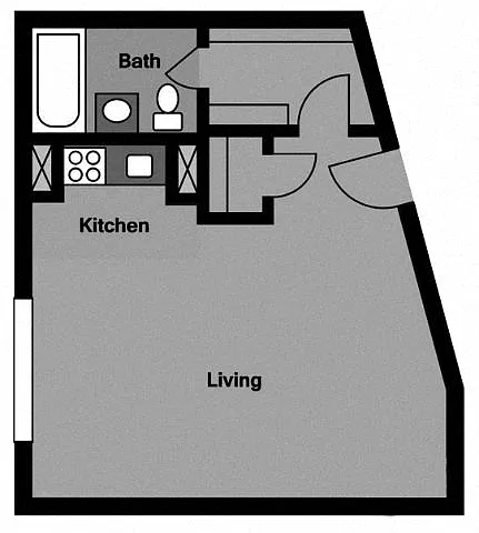 Floor plan Studio - S1B