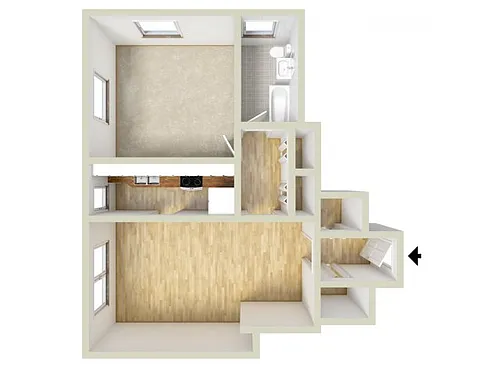 Floor plan One Bedroom