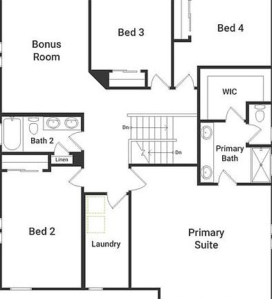 A view of the second-floor layout of the Eclipse floorplan