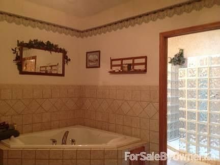 Master suite
						:
						Jacuzzi tub and glass block shower