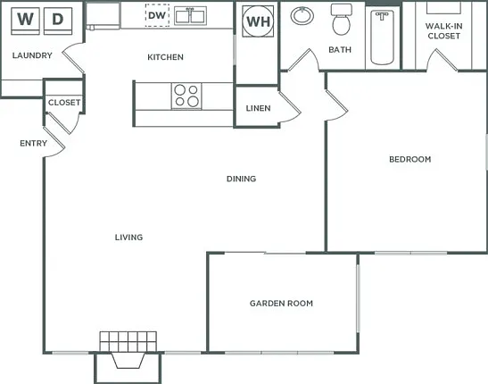 Jasper Classic | 1 bed 1 bath | 910 sq ft Jasper Classic | 1 bed 1 bath | 910 sq ft