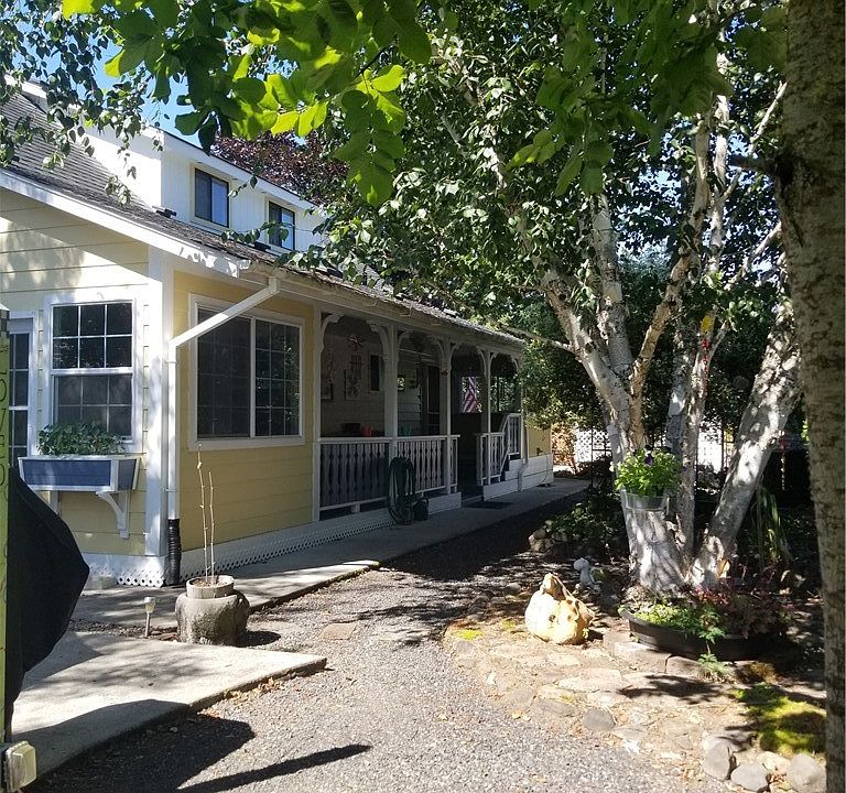 Front porch from shop.  Gate is straight ahead.