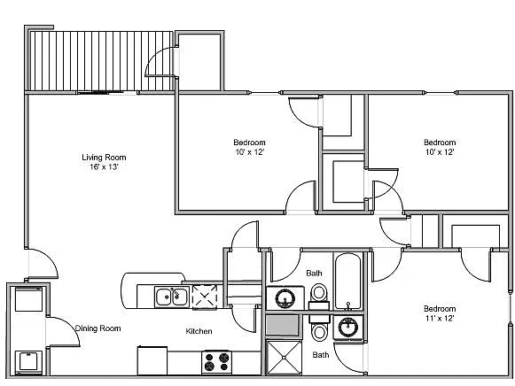Floor plan 3 Bedroom Standard C