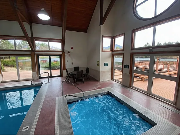 Spa and Pool with lake views