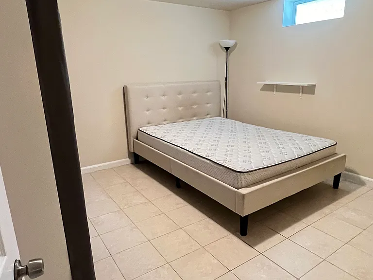 Basement bedroom, bed included