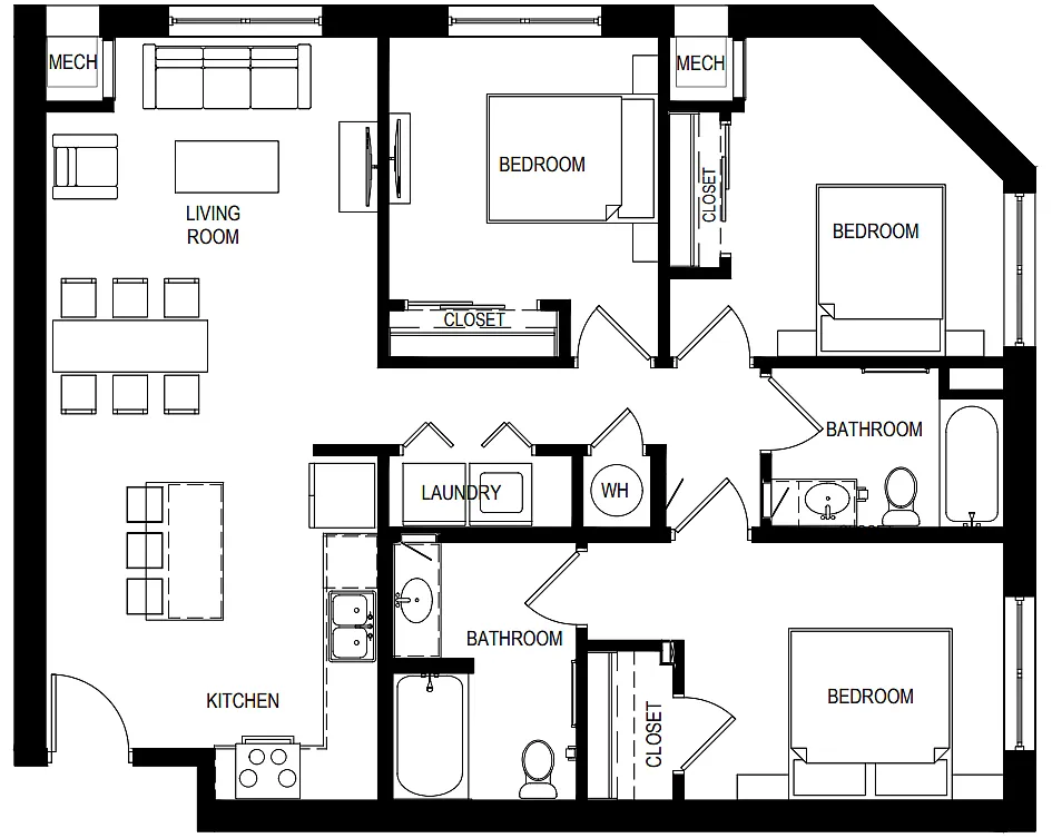Floor plan 3 Bedroom