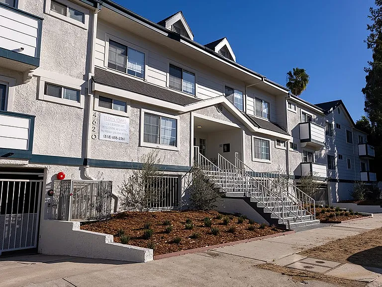 Entrance to Tilden Oaks Apartments.