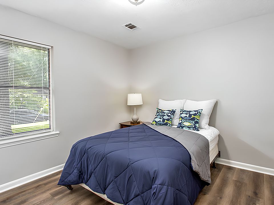 Full size bed with closet.
