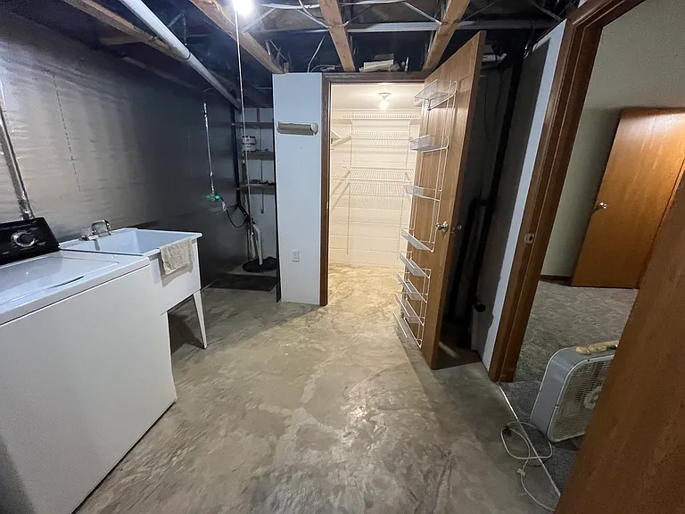Laundry area storage closet