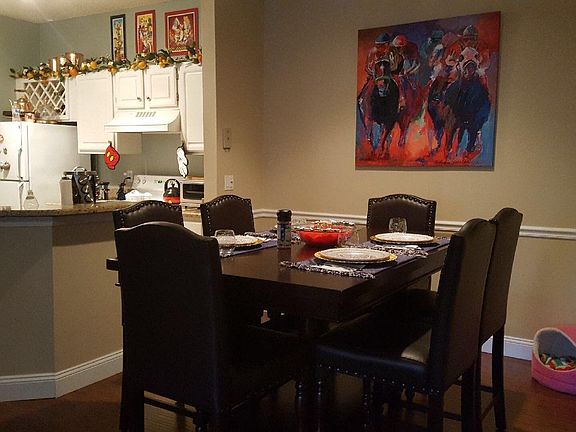 Open Kitchen, granite countertops, wine rack