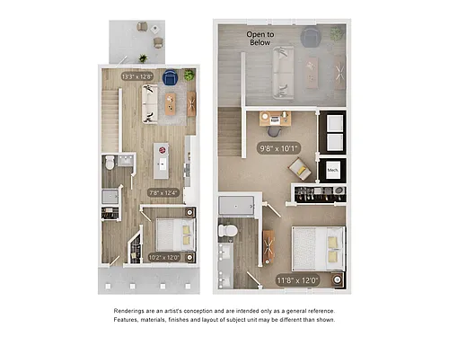 Floor plan Townhome B1