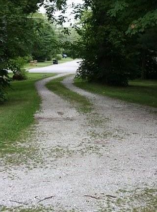 View of the drive, gives you an idea of how far off of the road you are! 