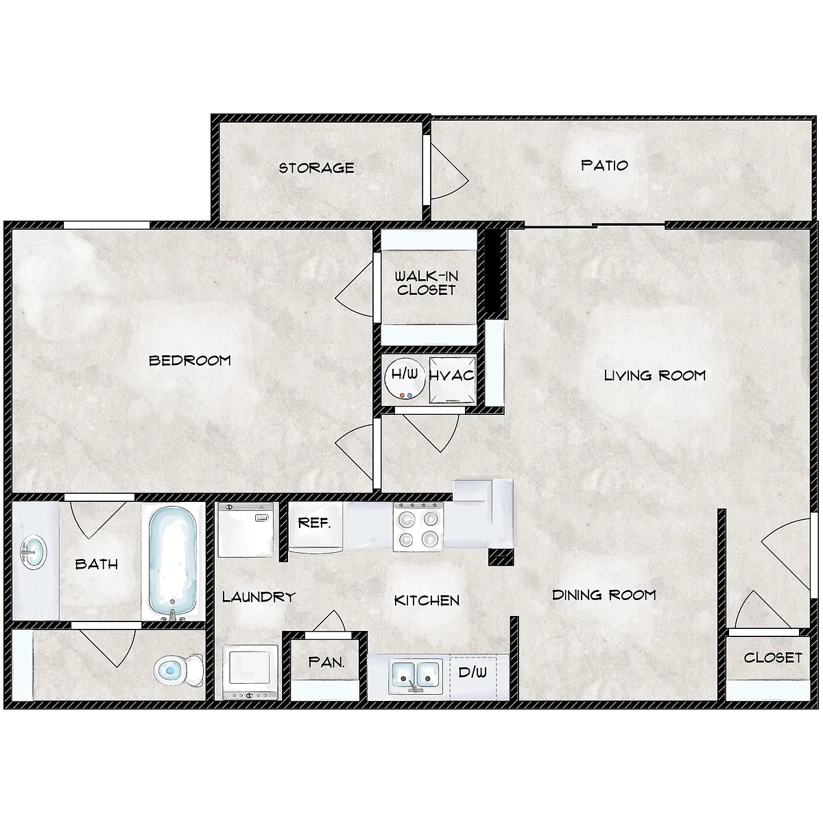 Floor plan 1X1