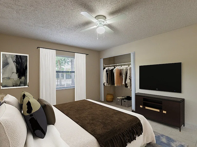 Ceiling Fan and Large Window