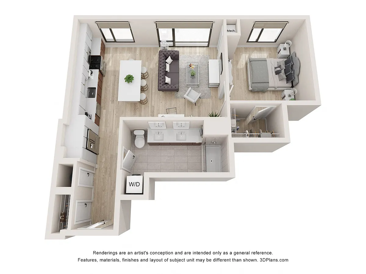 Floor plan One Bedroom|La812I