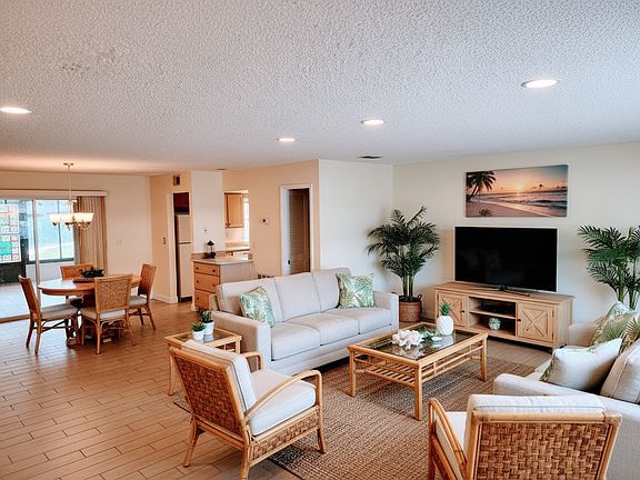 Living room with recessed lighting