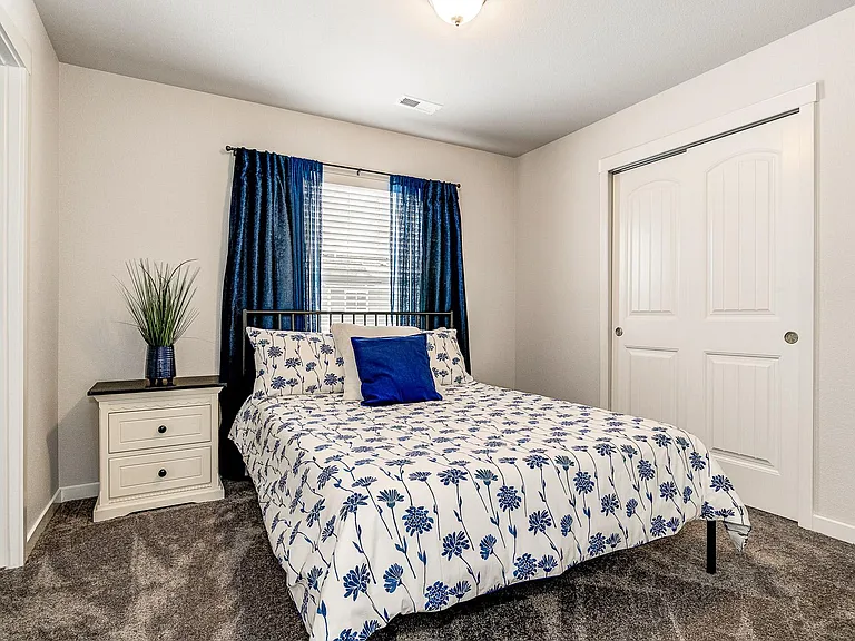 Bedroom 1, window with Mountain views