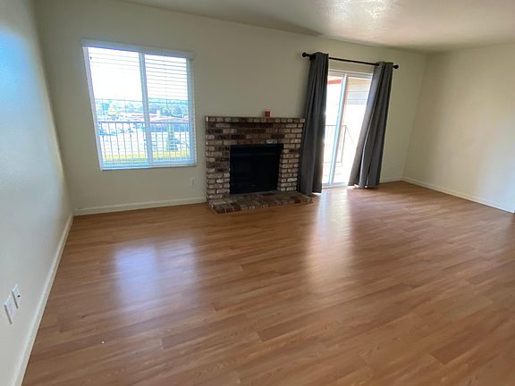 Living Room with laminate wood floors