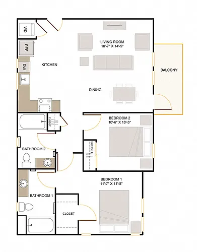 Floor plan C31 2X2