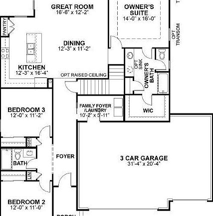 Franklin A First Floor 3 Car Garage