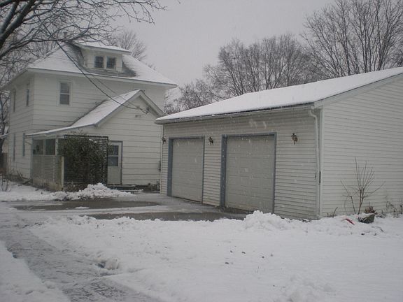 snow & huge garage