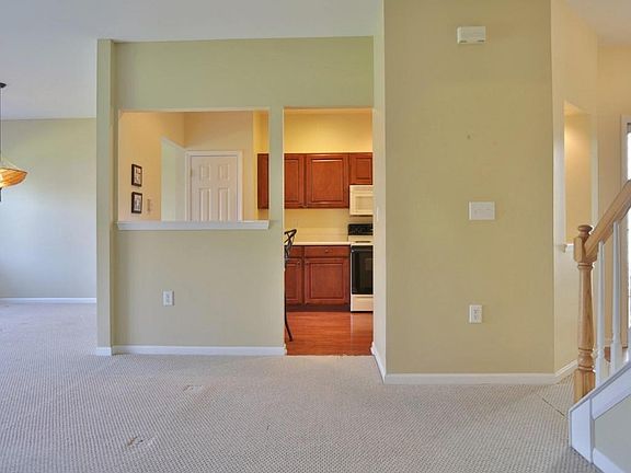 View from living room to kitchen