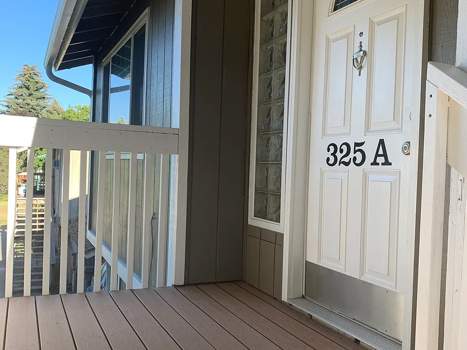 Front door and landing
