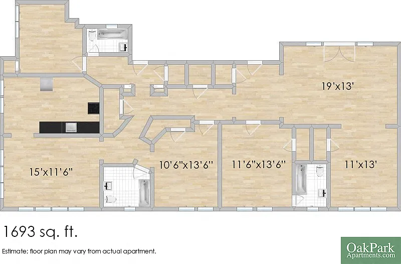 Floor plan 177 N. Grove E
