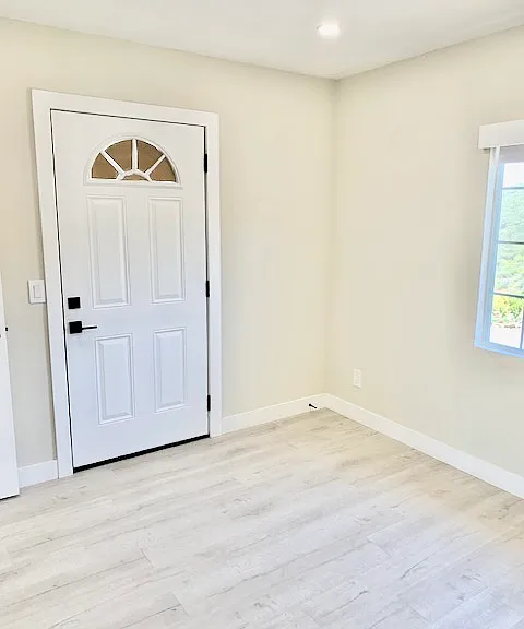 bedroom and an exterior door
