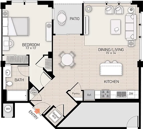 Floor plan River View V - Plan H