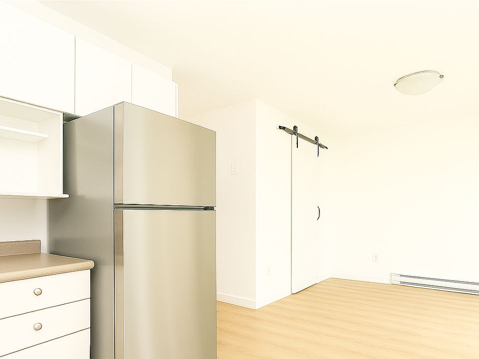 Kitchen/dining, laundry room behind barn door