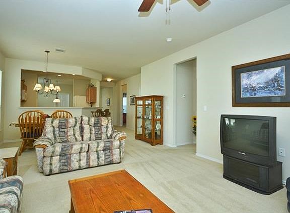 The spacious living/dining area is great for entertaining...