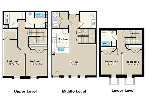 Floor plan 2309 Knapp 4 bd 3 story/front