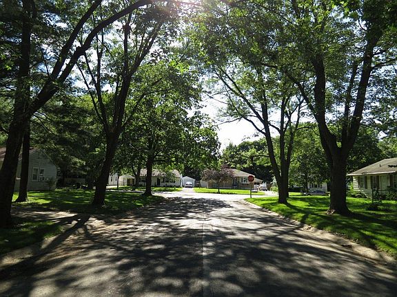 Briarcliff is a beautiful tree lined street. (Viewing west.)