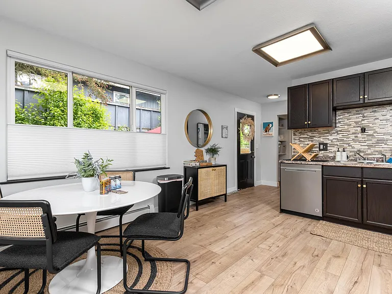 kitchen and dining area