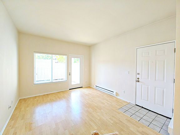 living room and front door, morning