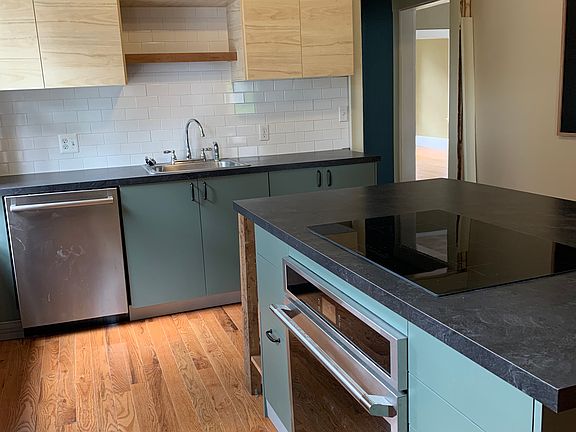 induction cooktop, convection wall oven