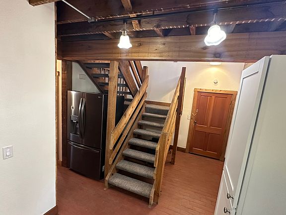 Kitchen view of stairs