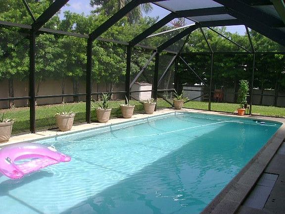 Pool with New Pool Cage