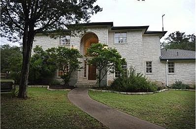 Impressive two story Entry ~ Lime Stone Finish