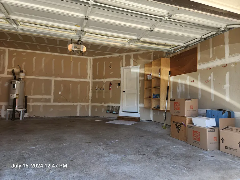 Giant garage - looking towards house entrance