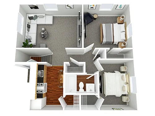 Floor plan 2BR - 1BTH