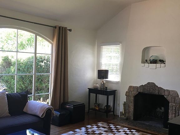Living Room with wood burning fireplace