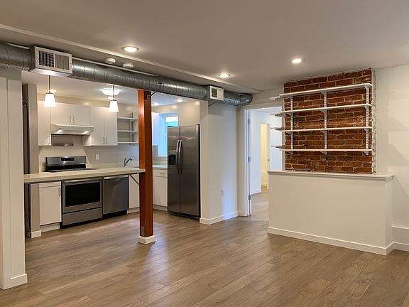 Open floor plan for living/dining/kitchen.