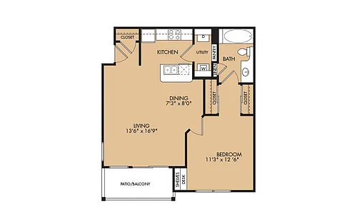 Floor plan A1 -1X1